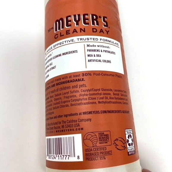 Mrs. Meyers Clean Day 3 Dish Soap Fall Edition 16 Fl Oz Leaves Apple Acorn - Picture 4 of 8